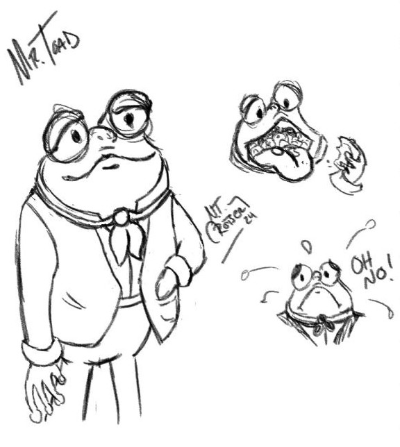 Mr. Toad, the eater of Mrs. Toad's cookies!